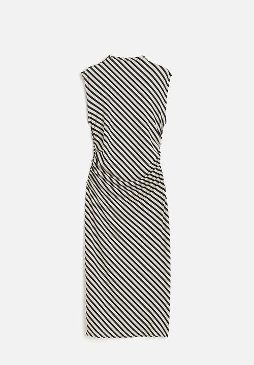 H&M - Gathered bodycon dress - beige