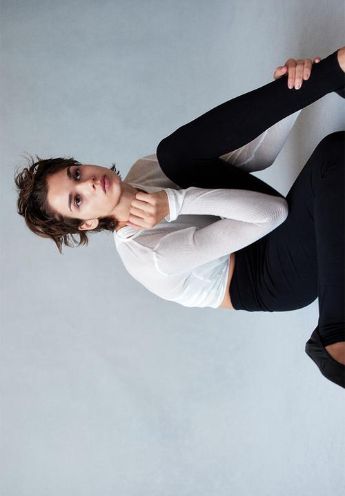 H&M - High-waisted leggings - black