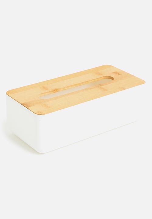 Storage Solutions - Sim tissue box - white & natural