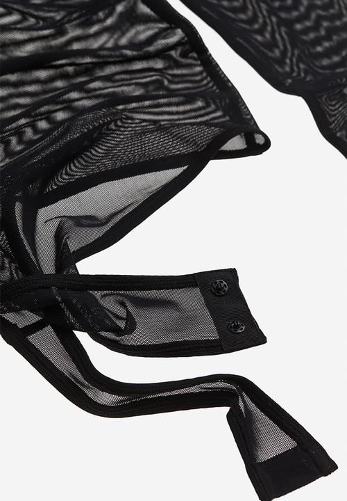 H&M - Mesh thong body - black