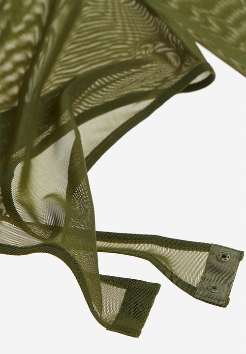 H&M - Mesh thong body - green