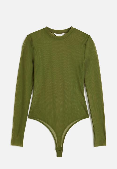 H&M - Mesh thong body - green