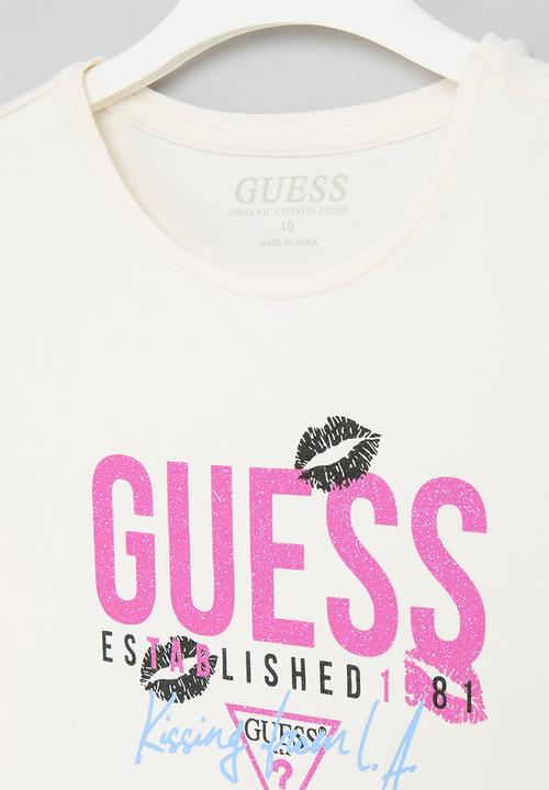 GUESS - Short sleeve T-shirt - cream white