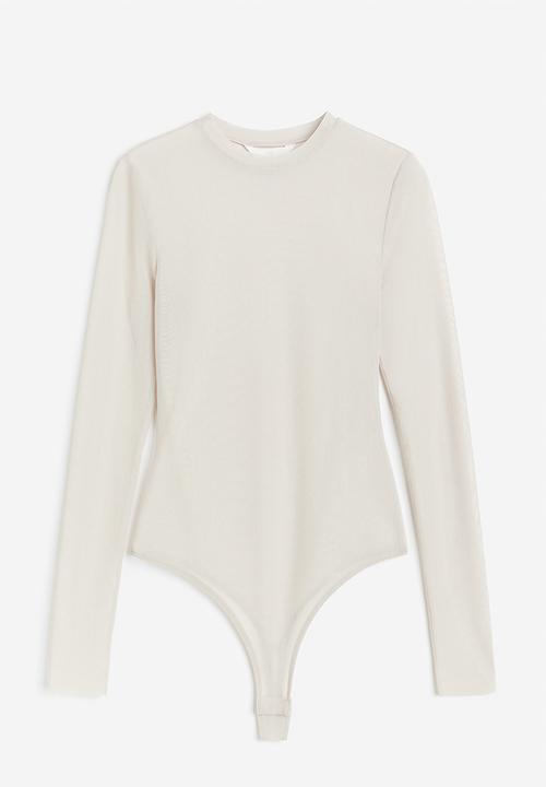 H&M - Mesh thong body - beige