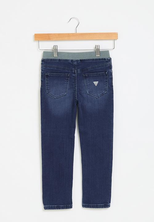GUESS - Knit denim pants - medium blue