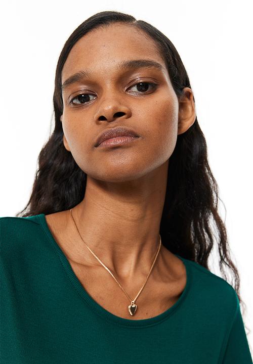 H&M - Ribbed t-shirt - green