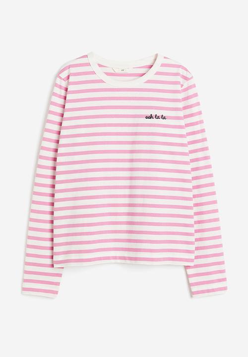 H&M - Cotton jersey top - pink