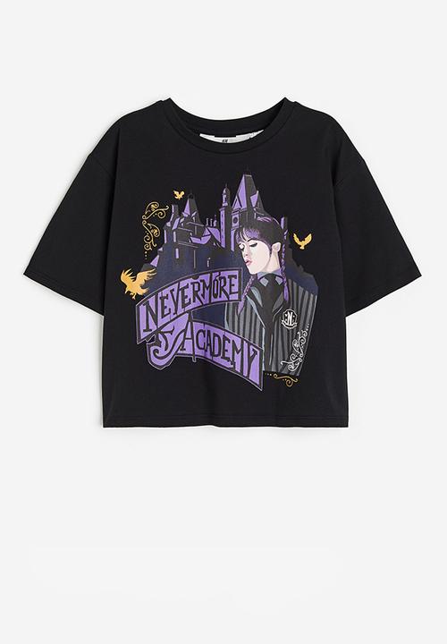H&M - Oversized printed T-shirt - black