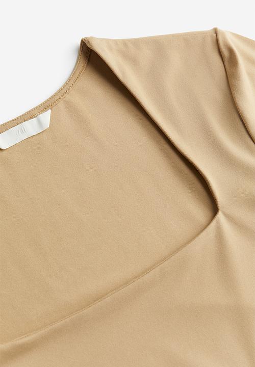 H&M - Square-neck top - beige