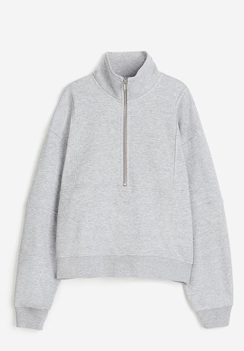 H&M - Zip-top sweatshirt - Light grey marl