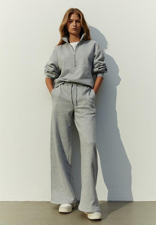 H&M - Zip-top sweatshirt - Light grey marl