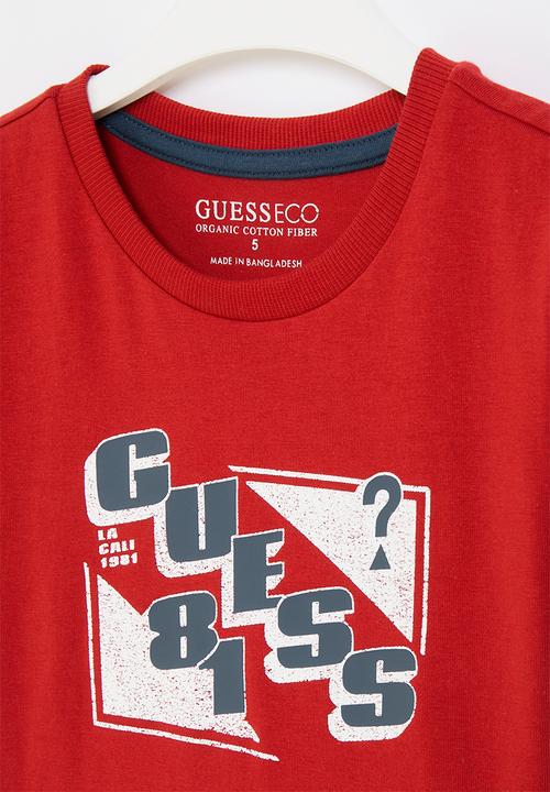 GUESS - Short sleeve t-shirt - samba red vibes