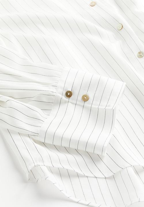 H&M - Oversized shirt - white, multi
