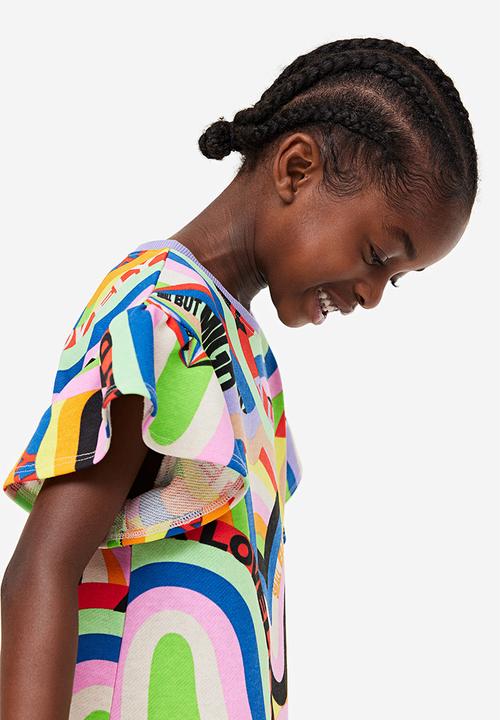 H&M - Patterned sweatshirt dress - lilac lakwena