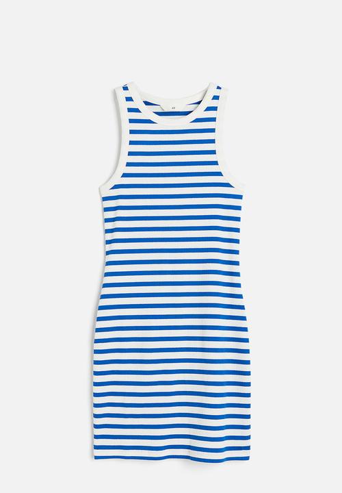 H&M - Ribbed dress - blue, multi