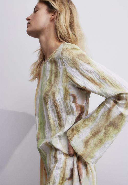 H&M - Crinkled dress - beige