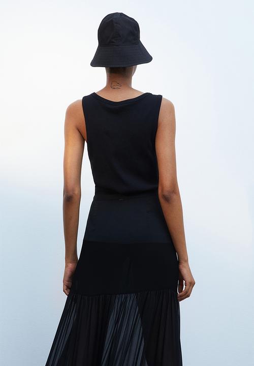 H&M - A-line maxi skirt - black