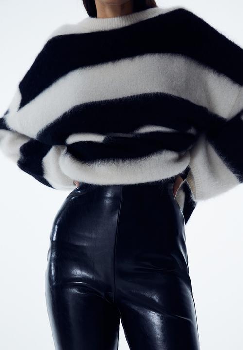 H&M - Coated leggings - black