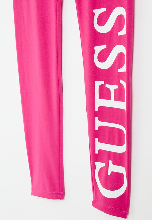 GUESS - Microfiber leggings - sateen fuchsia