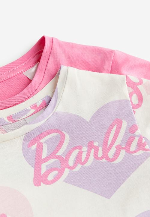H&M - 2-pack long-sleeved jersey tops - pink & white multi