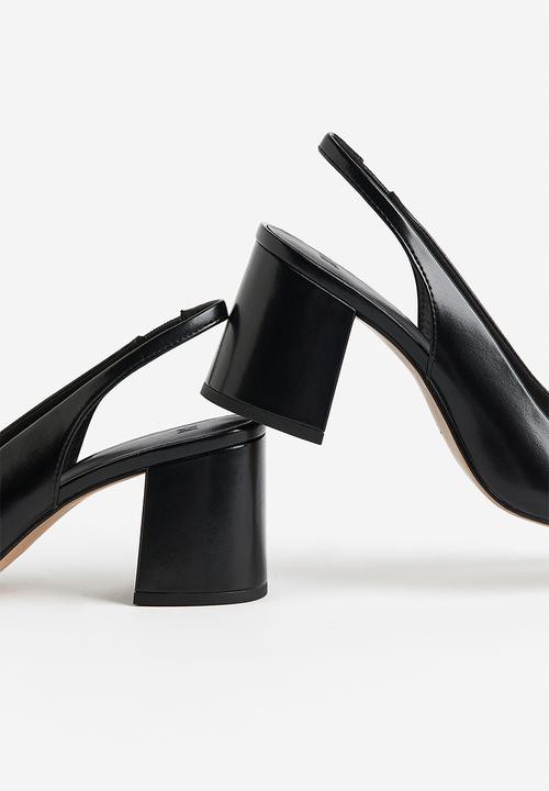 H&M - Block-heeled slingbacks - black