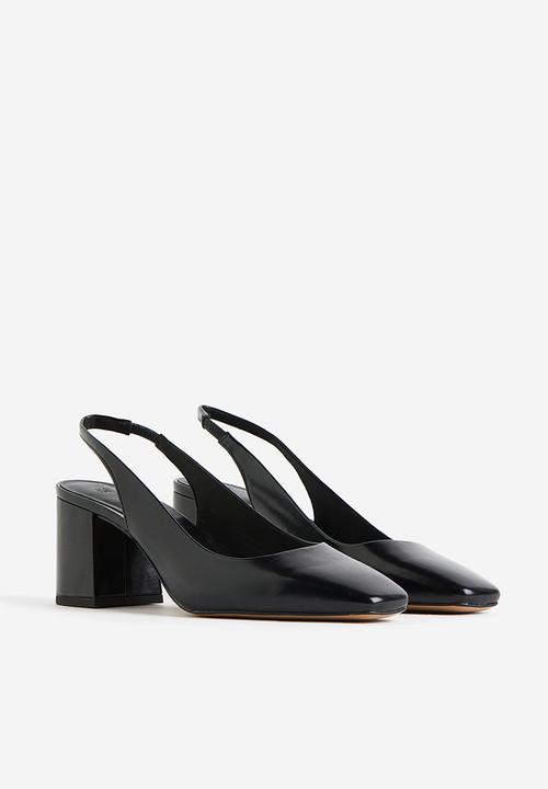 H&M - Block-heeled slingbacks - black