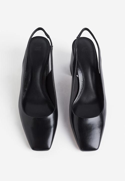 H&M - Block-heeled slingbacks - black