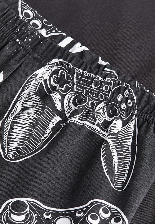 H&M - Pyjamas - dark grey game on