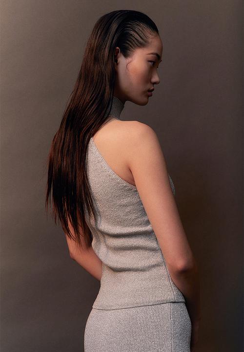 H&M - Glittery turtleneck top - silver