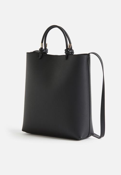 H&M - Knot-detail shoulder bag - black