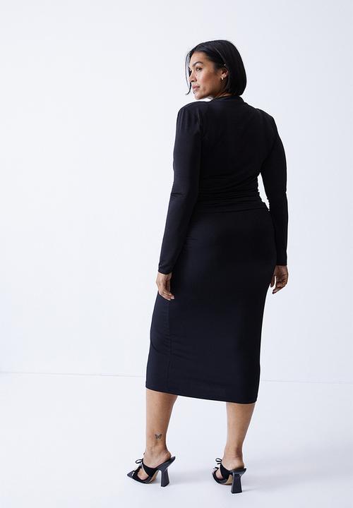 H&M - Draped turtleneck top - black