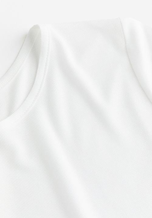 H&M - Ribbed t-shirt - white