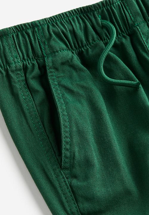 H&M - Twill joggers - green