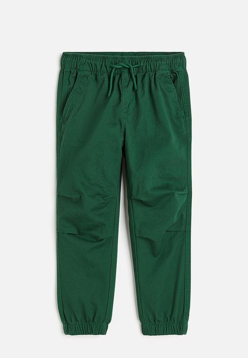 H&M - Twill joggers - green