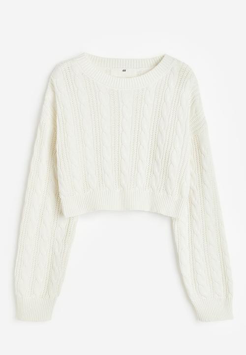 H&M - Short jumper - white