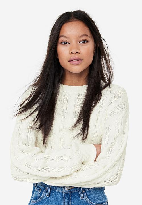 H&M - Short jumper - white