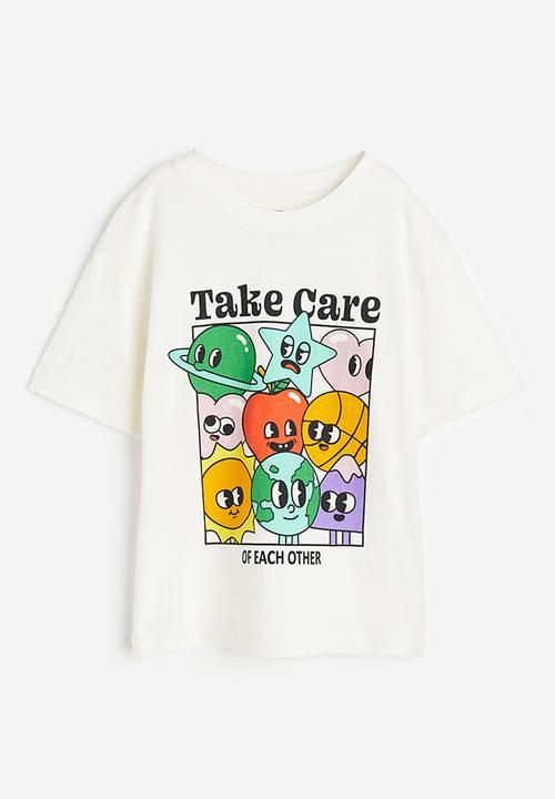 H&M - Printed T-shirt - white