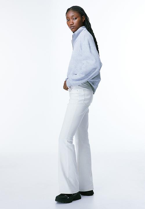 H&M - Flared twill trousers - white