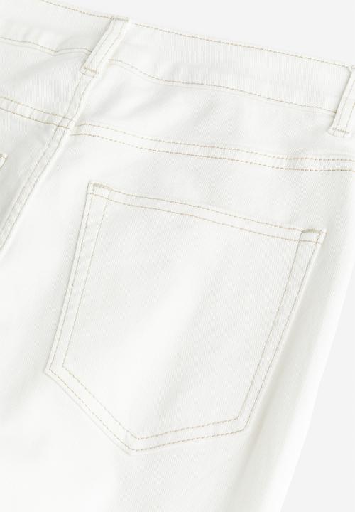 H&M - Flared twill trousers - white