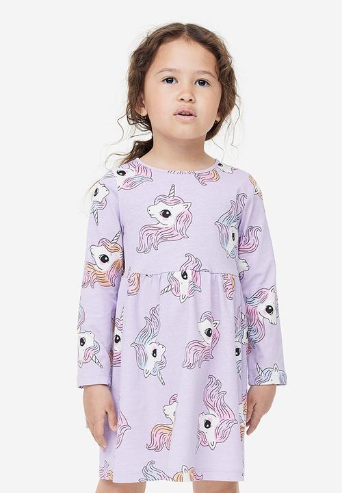 H&M - Cotton jersey dress - multi purple