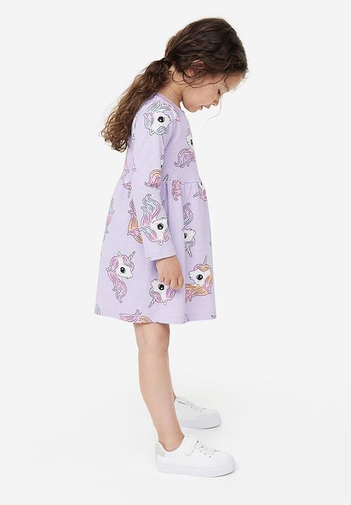 H&M - Cotton jersey dress - multi purple