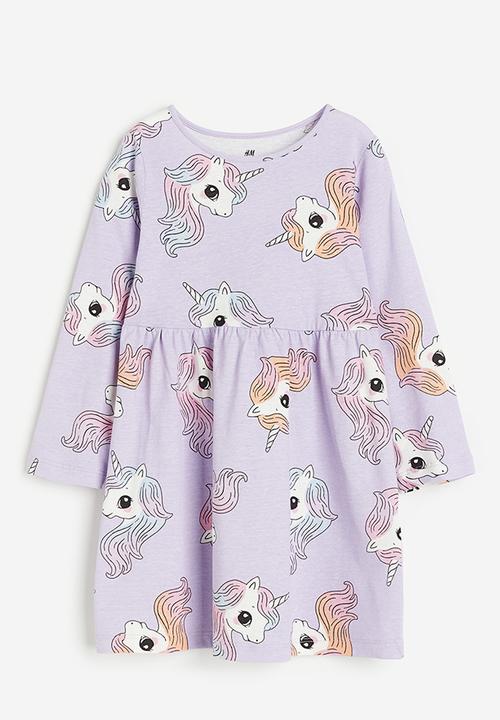 H&M - Cotton jersey dress - multi purple