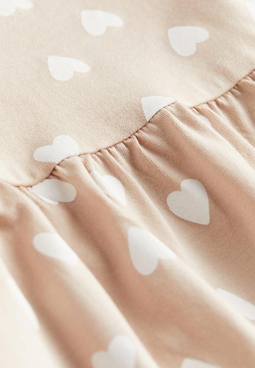 H&M - Cotton jersey dress - beige multi