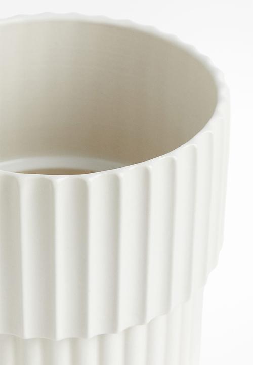 H&M - Stoneware plant pot - white