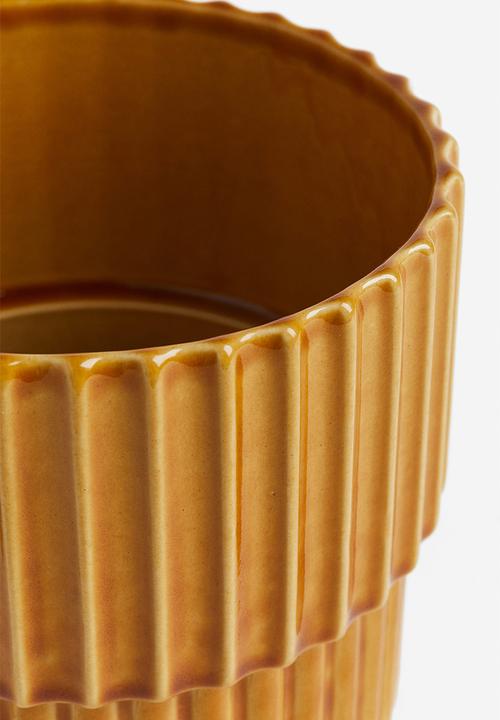 H&M - Stoneware plant pot - yellow