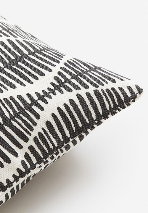 H&M - Patterned cushion cover - grey,multi