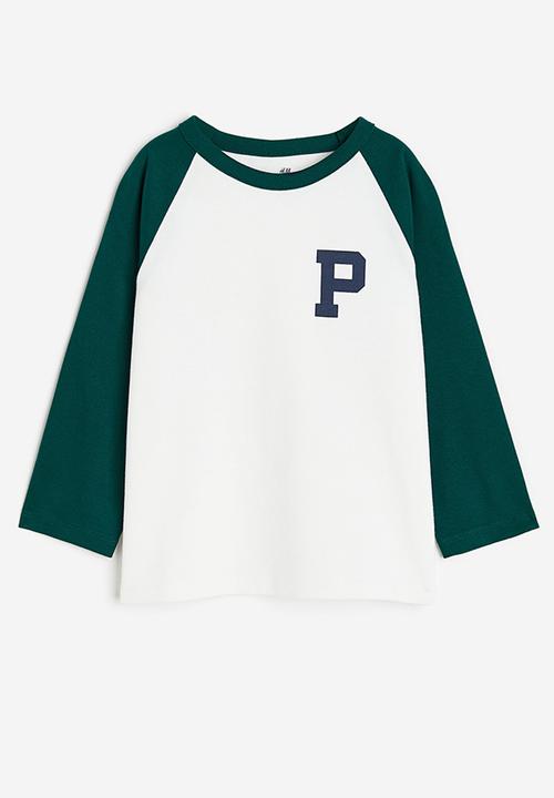 H&M - Long-sleeved raglan t-shirt - multi white