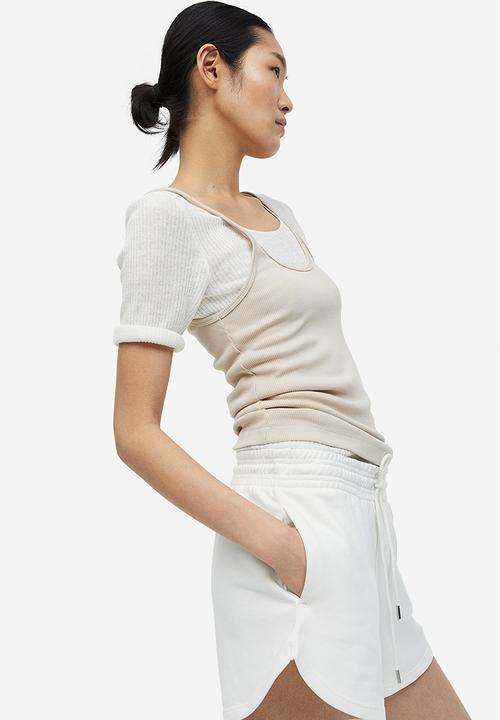 H&M - Sweatshirt shorts - white