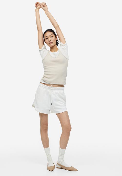 H&M - Sweatshirt shorts - white