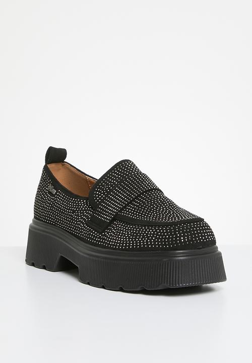 Plum - Heidi chunky loafer - black